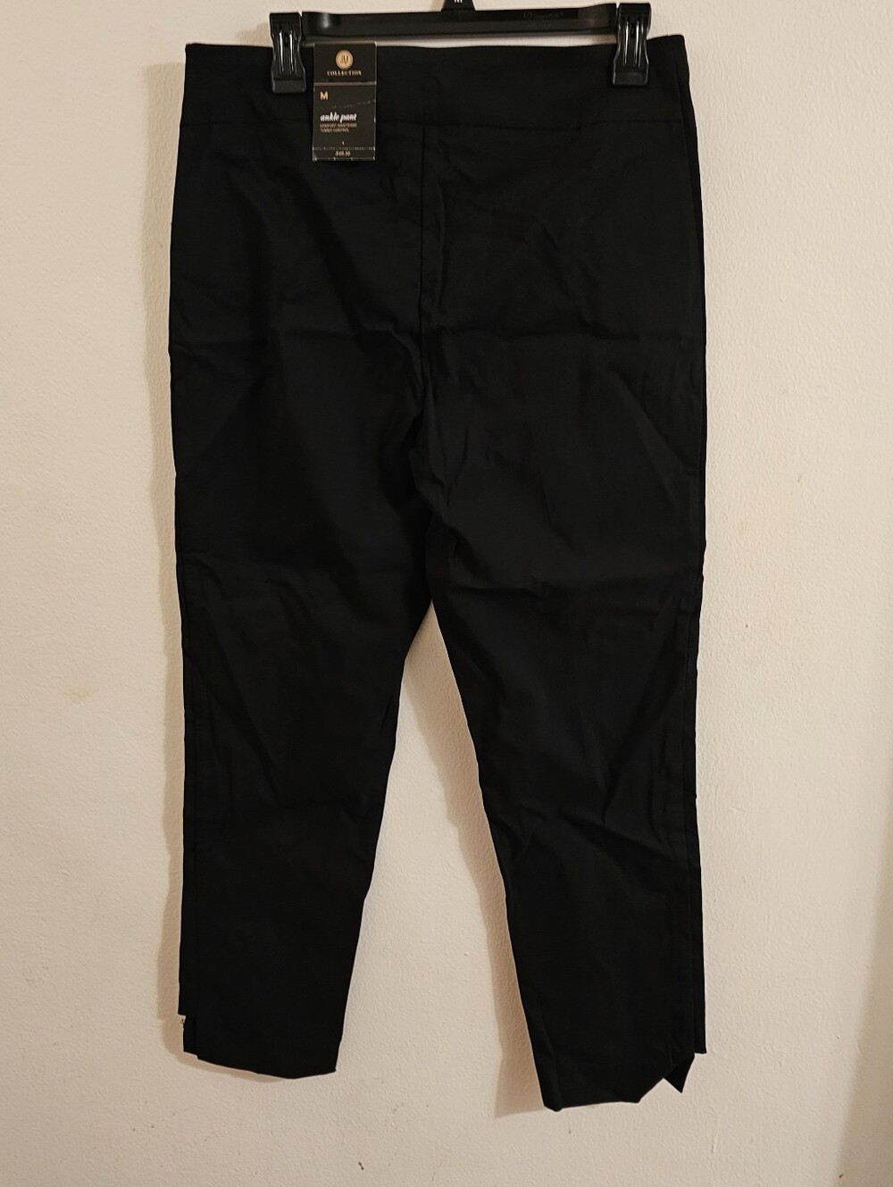 JM Collection- Black Women's Stretch Ankle Pants - Picture 3 of 3